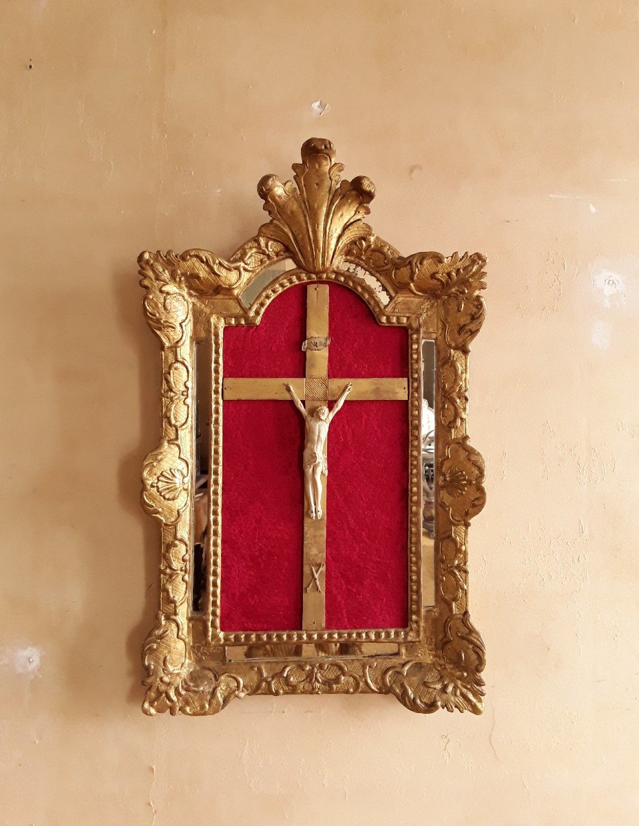 Large Frame And Its Christ From The Regency Period.-photo-8