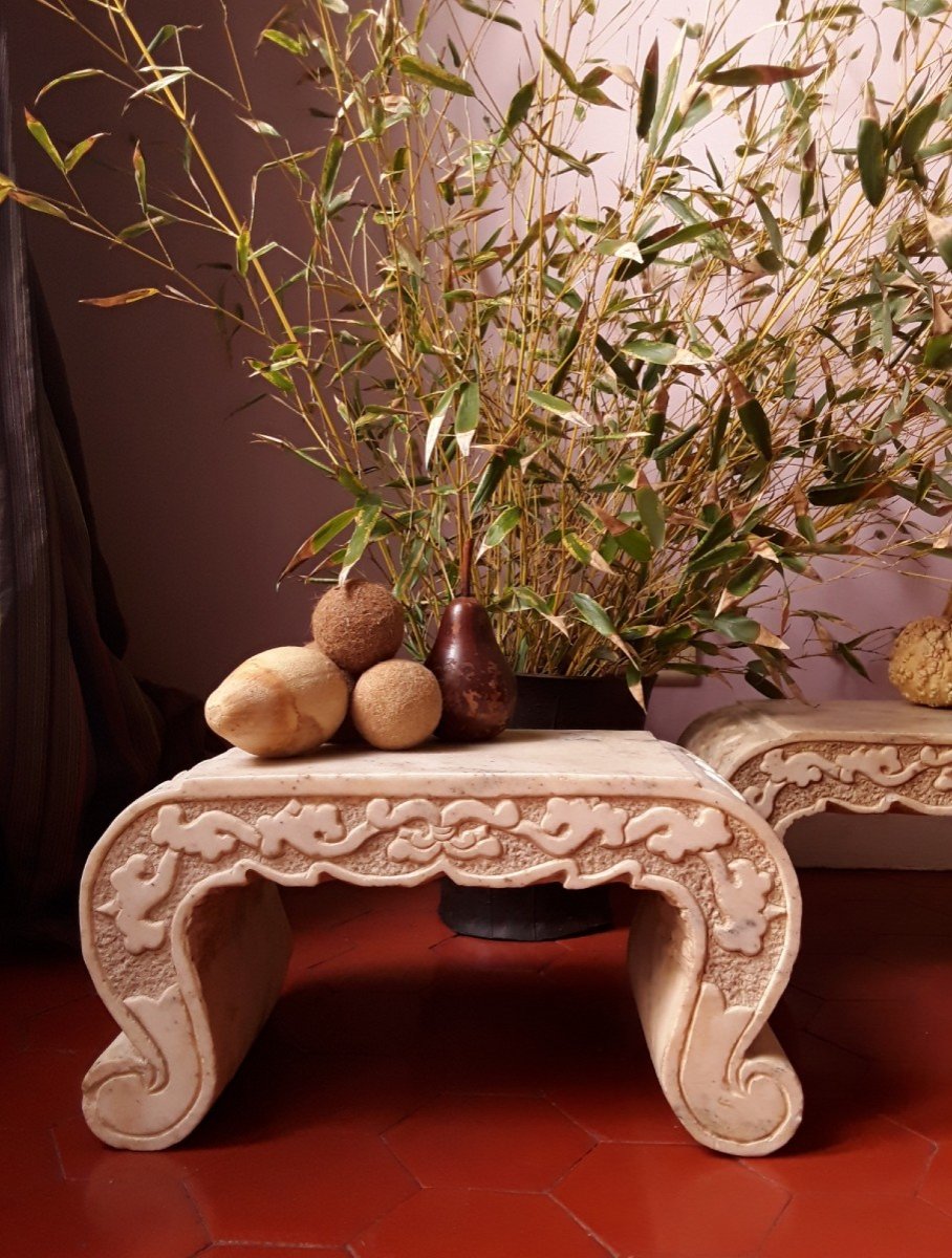 Pair Of Marble Pedestals.-photo-2