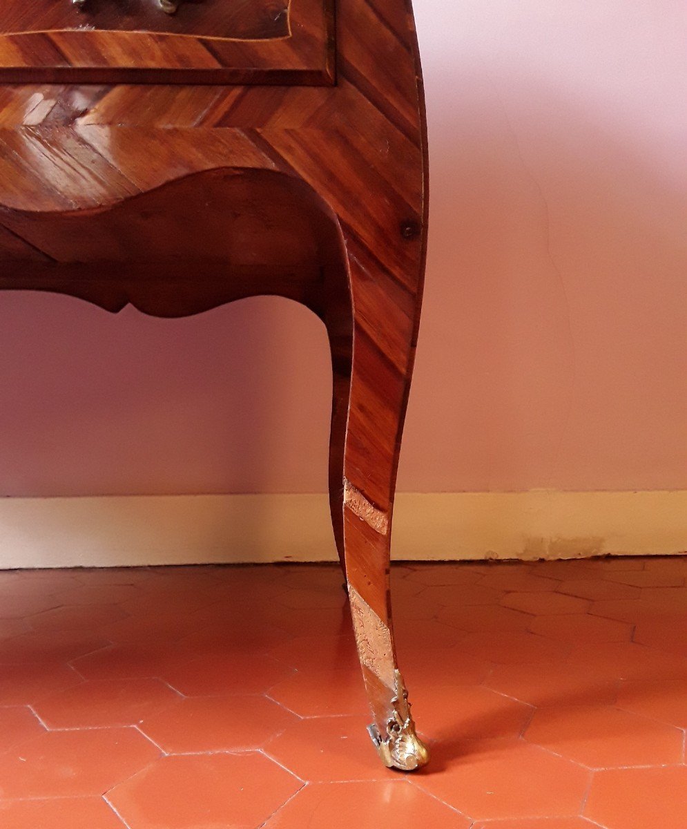 Slope Desk In Marquetry Stamped Galet. To Be Restored.-photo-3