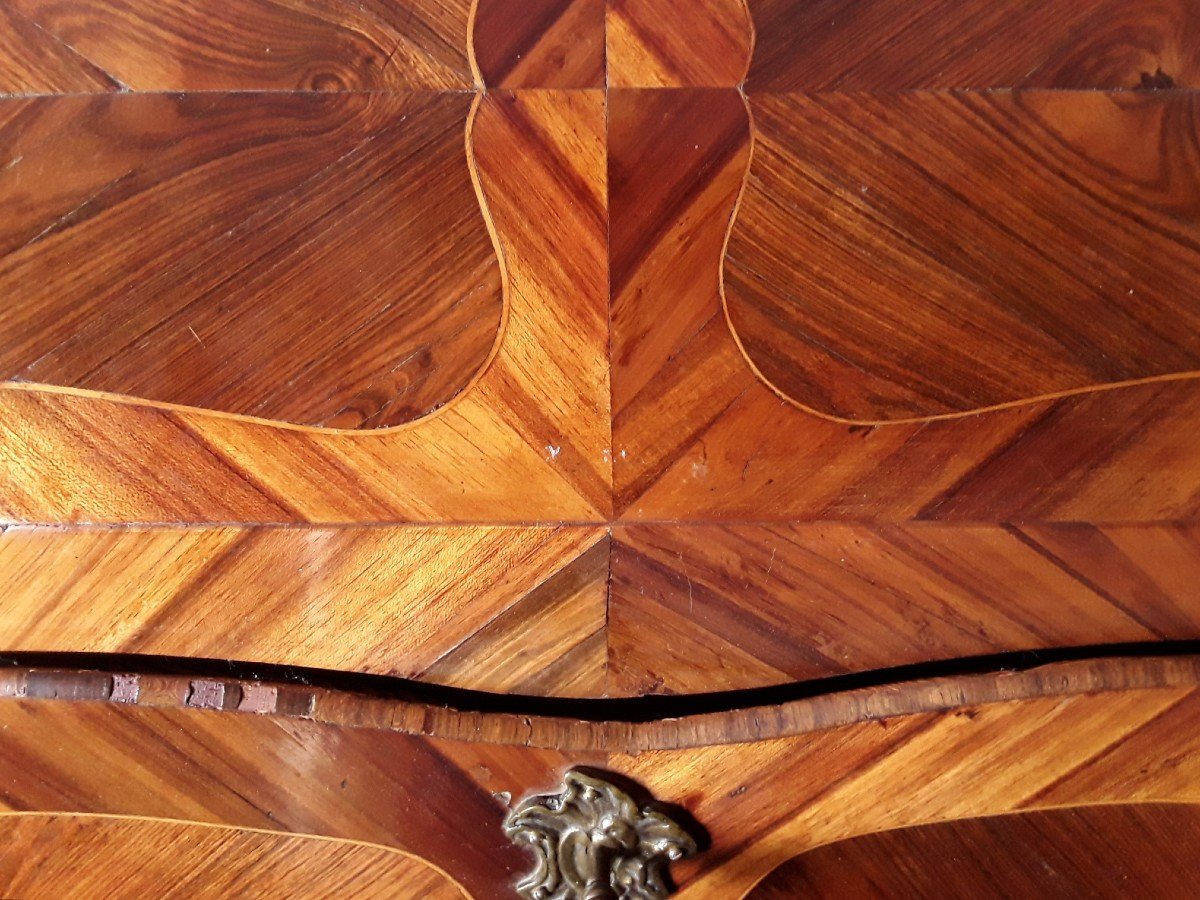 Slope Desk In Marquetry Stamped Galet. To Be Restored.-photo-6