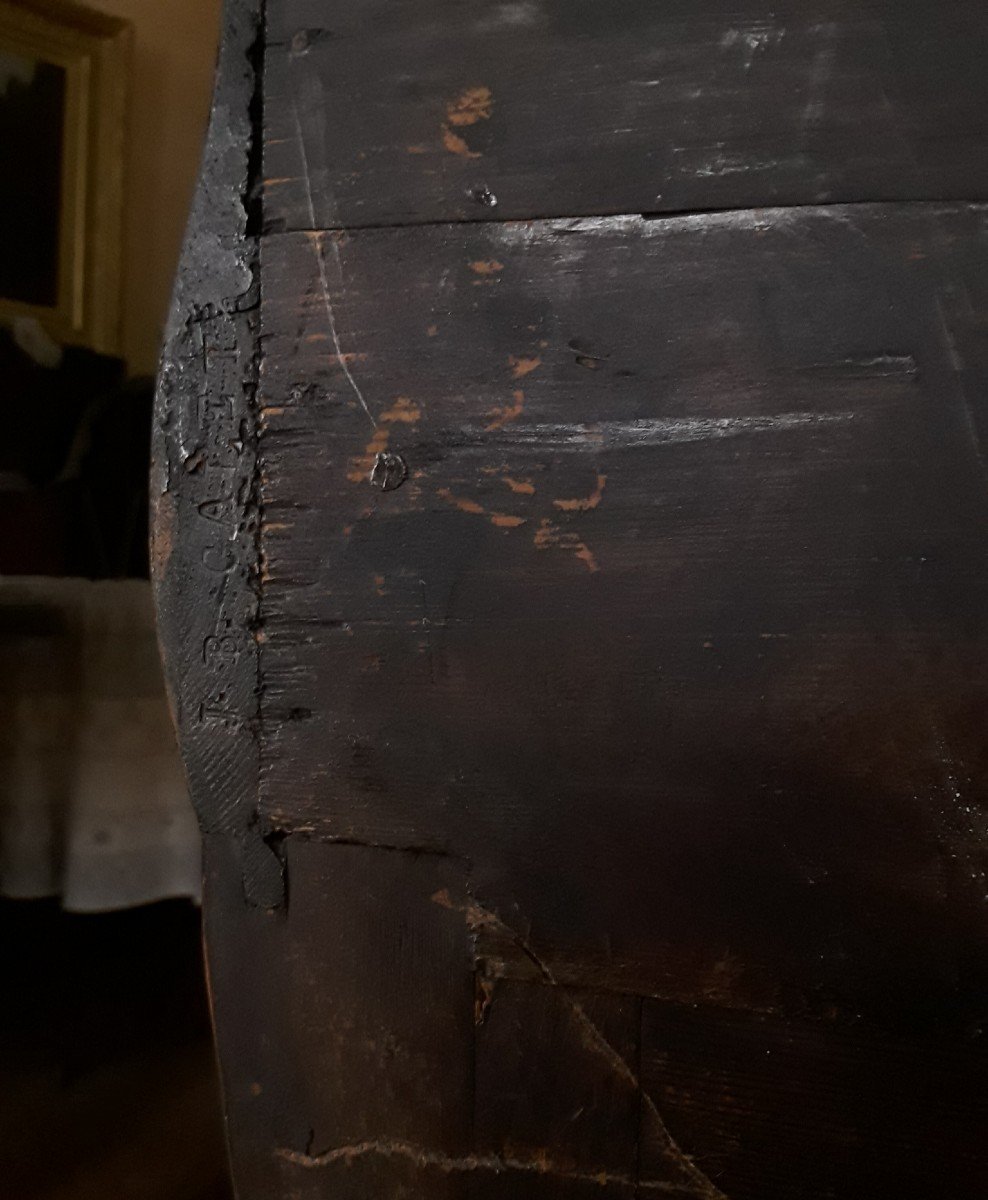 Slope Desk In Marquetry Stamped Galet. To Be Restored.-photo-8