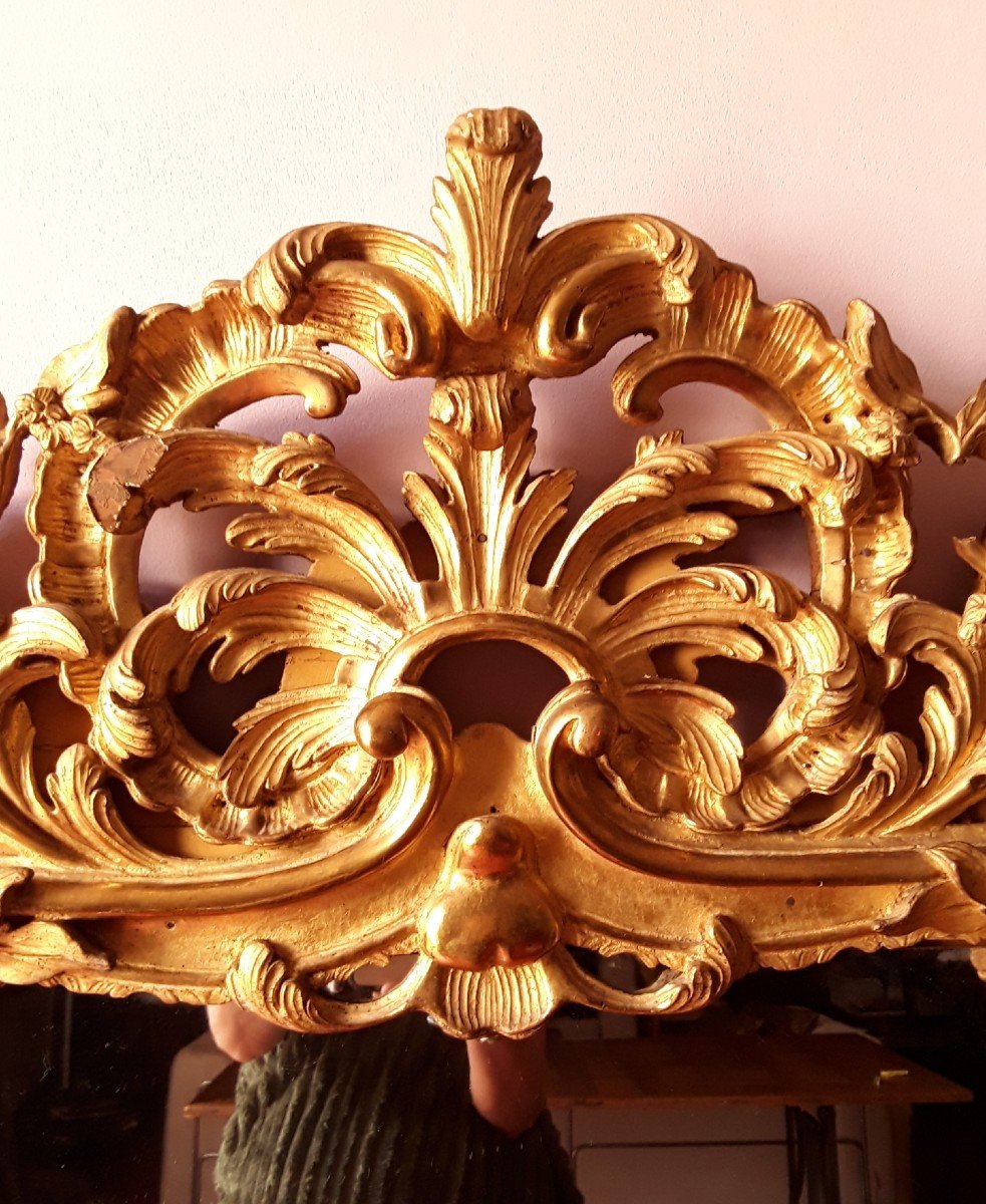 Large Provençal Mirror From The Louis XV Period.-photo-4