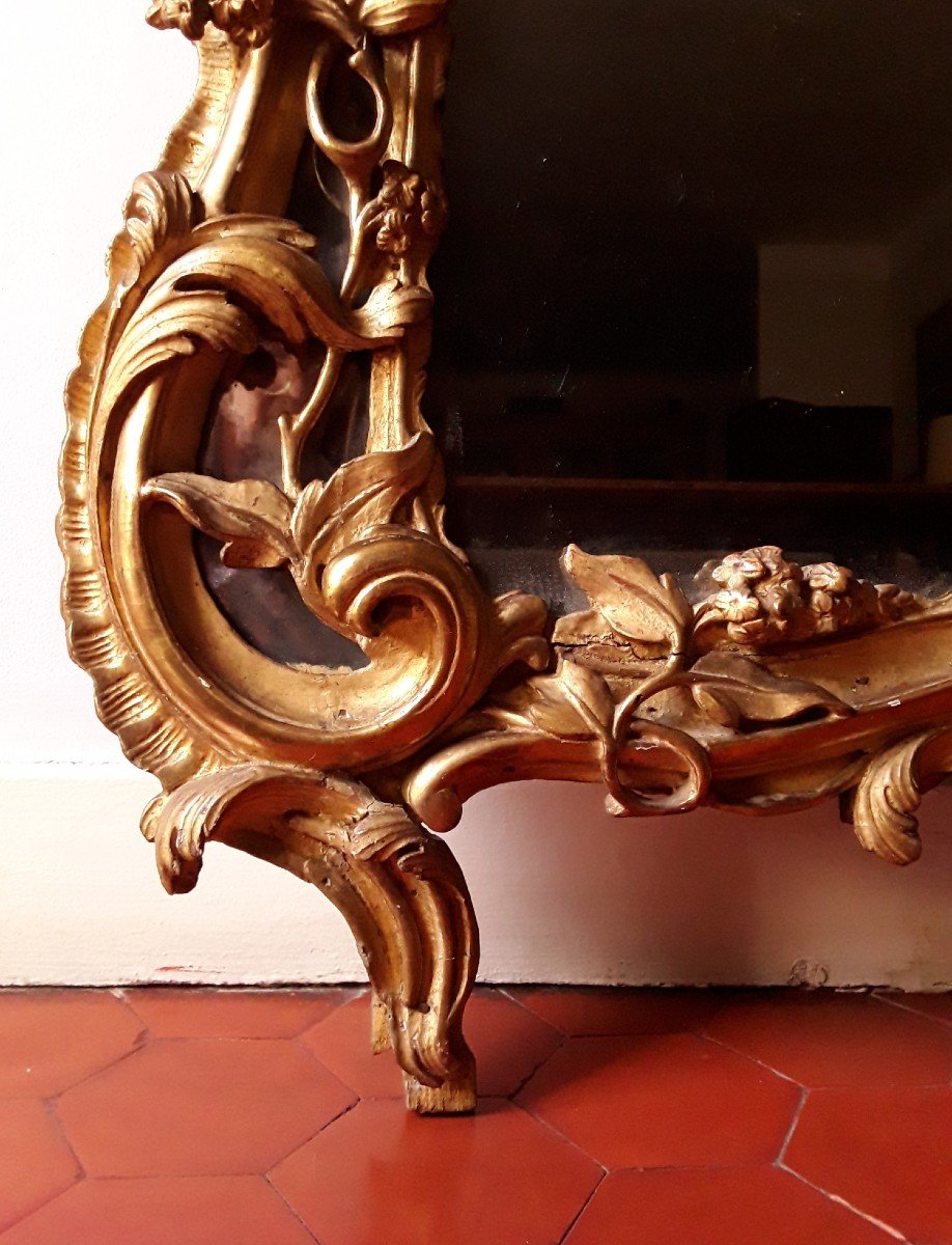 Large Provençal Mirror From The Louis XV Period.-photo-3