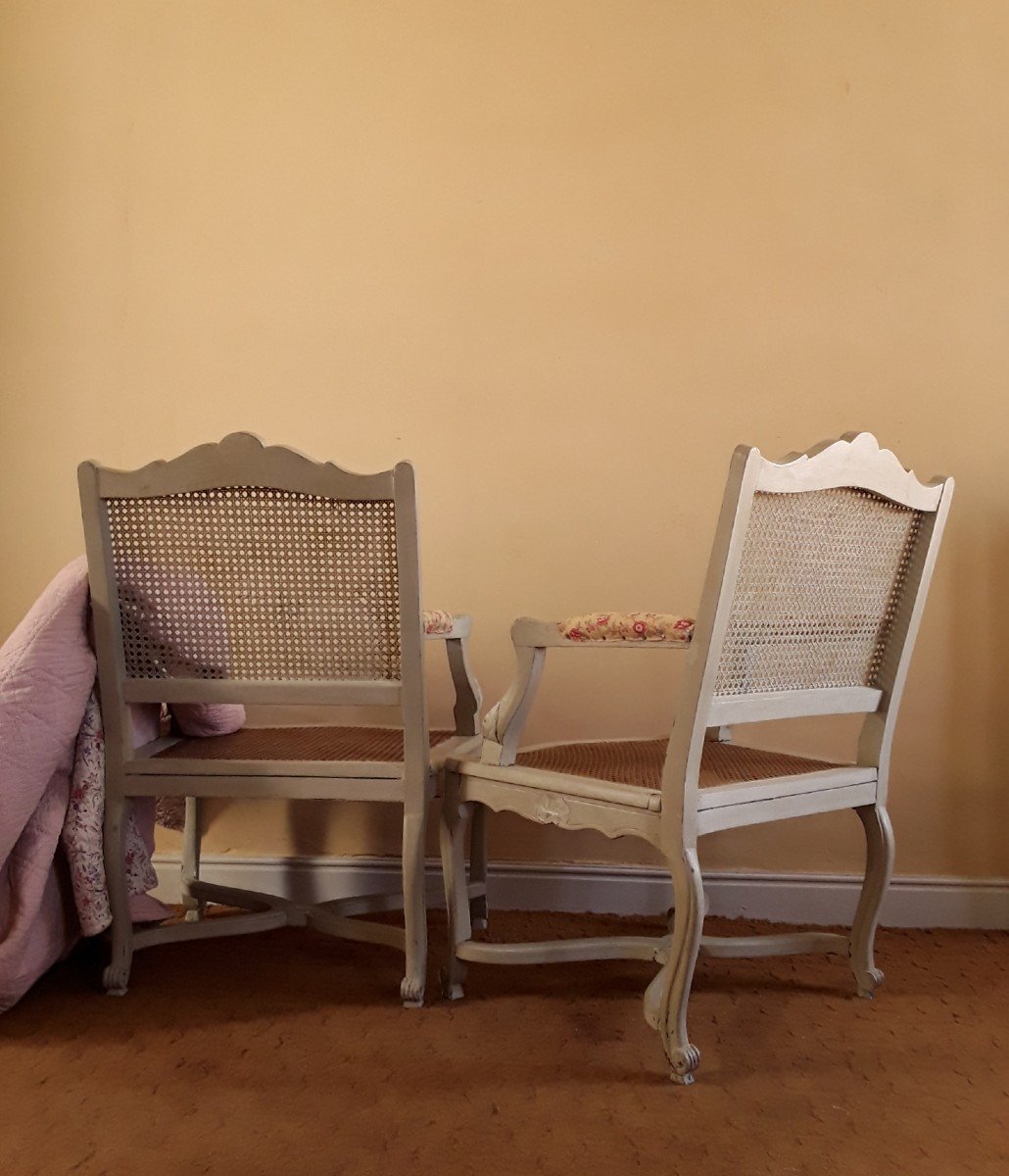 Paire De Large Fauteuils. Style Régence. -photo-6