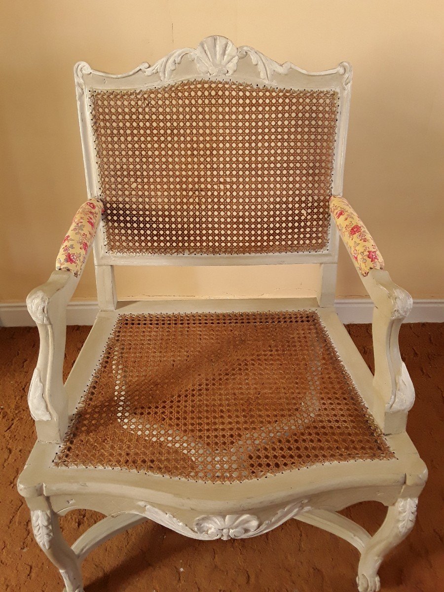 Paire De Large Fauteuils. Style Régence. -photo-8