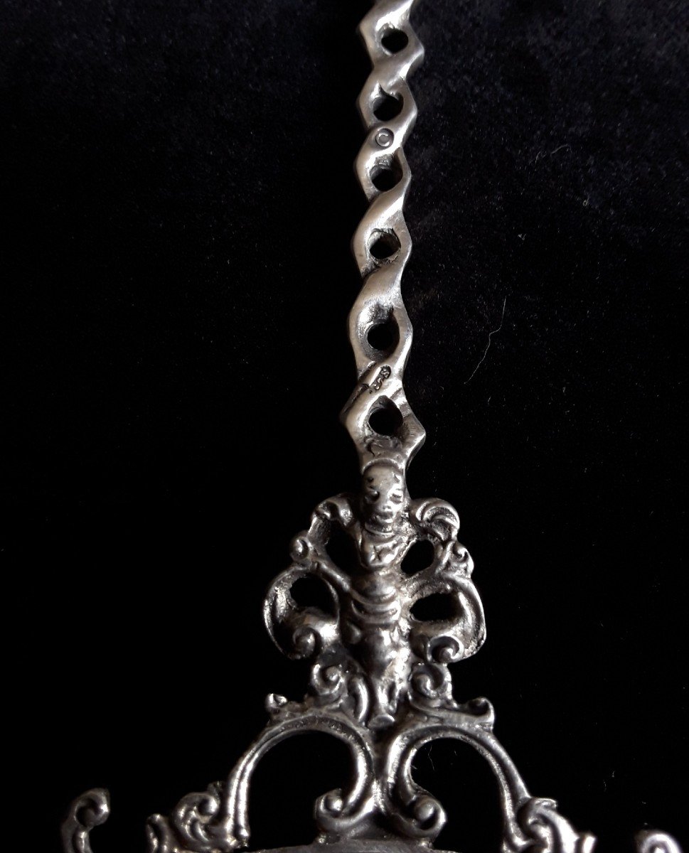 Large Spoon In Sterling Silver.-photo-4