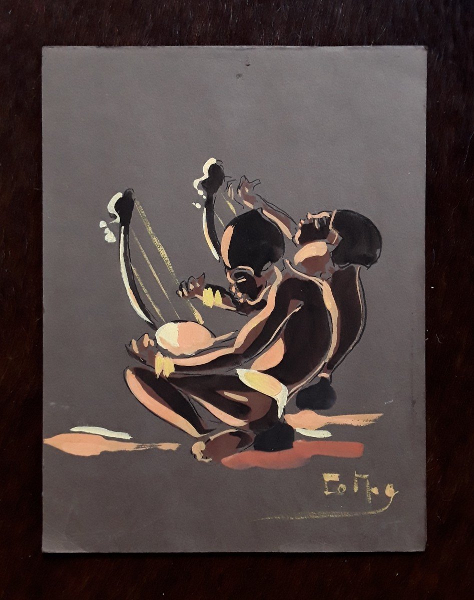 Série De Douze Gouaches Par Charles Combes. -photo-5