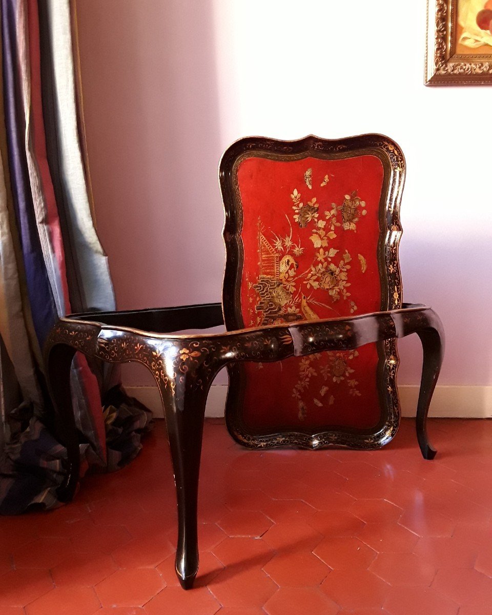 Polychrome Lacquer Coffee Table.-photo-4