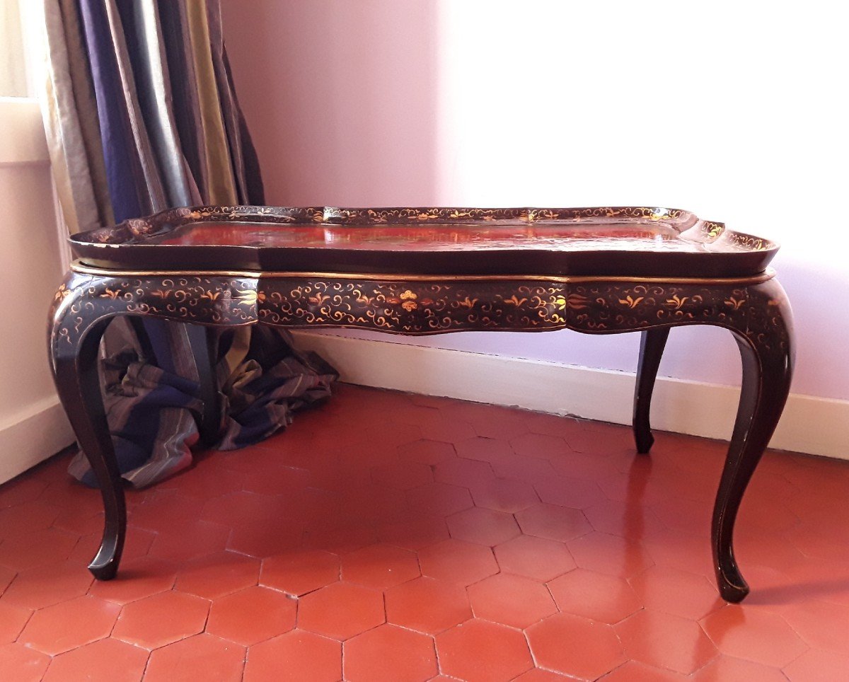 Polychrome Lacquer Coffee Table.-photo-5
