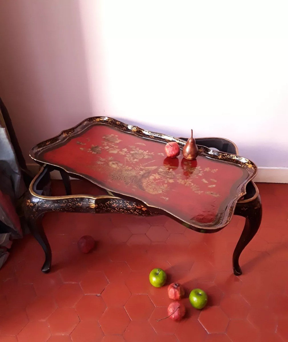 Polychrome Lacquer Coffee Table.