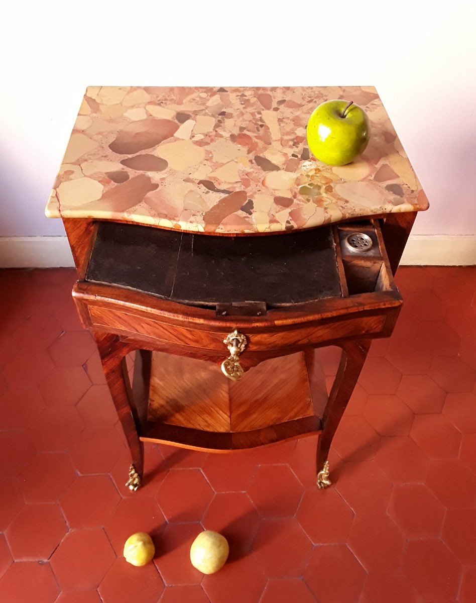 Table écritoire En Marqueterie.  époque Louis XV. -photo-3