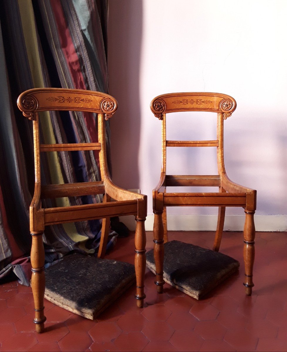 Pair Of Charles X Chairs.-photo-2