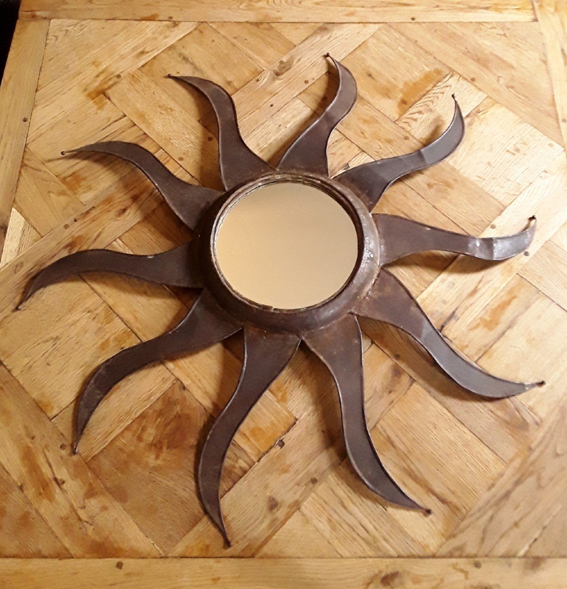 Large Sun Mirror From The 50s.-photo-1