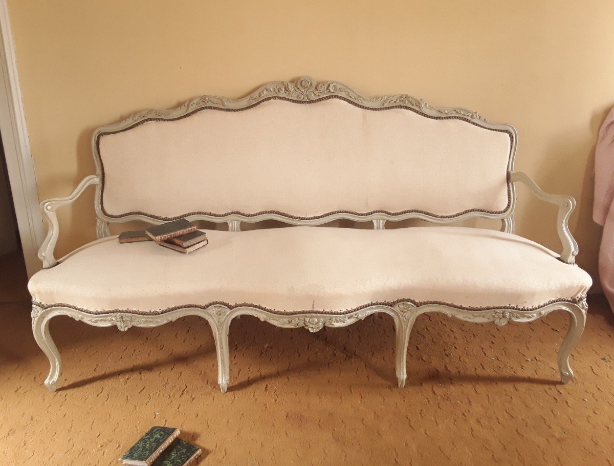 Louis XV Period Sofa Attributed To Nogaret. -photo-4
