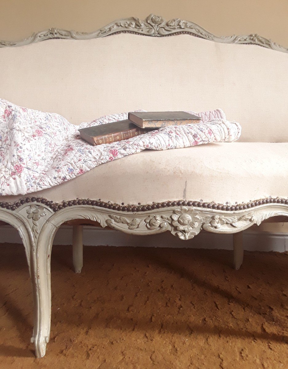 Louis XV Period Sofa Attributed To Nogaret. -photo-3