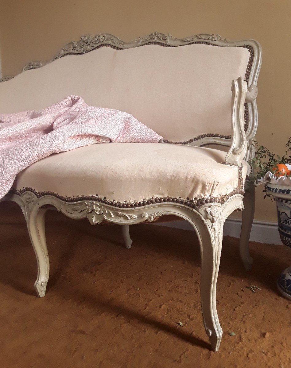 Louis XV Period Sofa Attributed To Nogaret. -photo-5