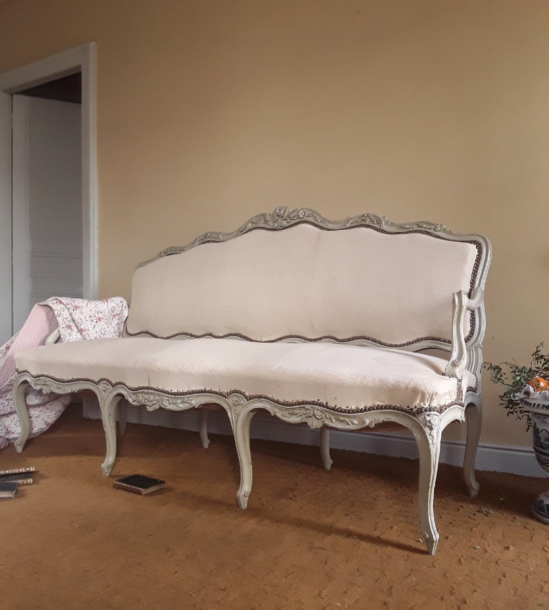 Louis XV Period Sofa Attributed To Nogaret. -photo-3