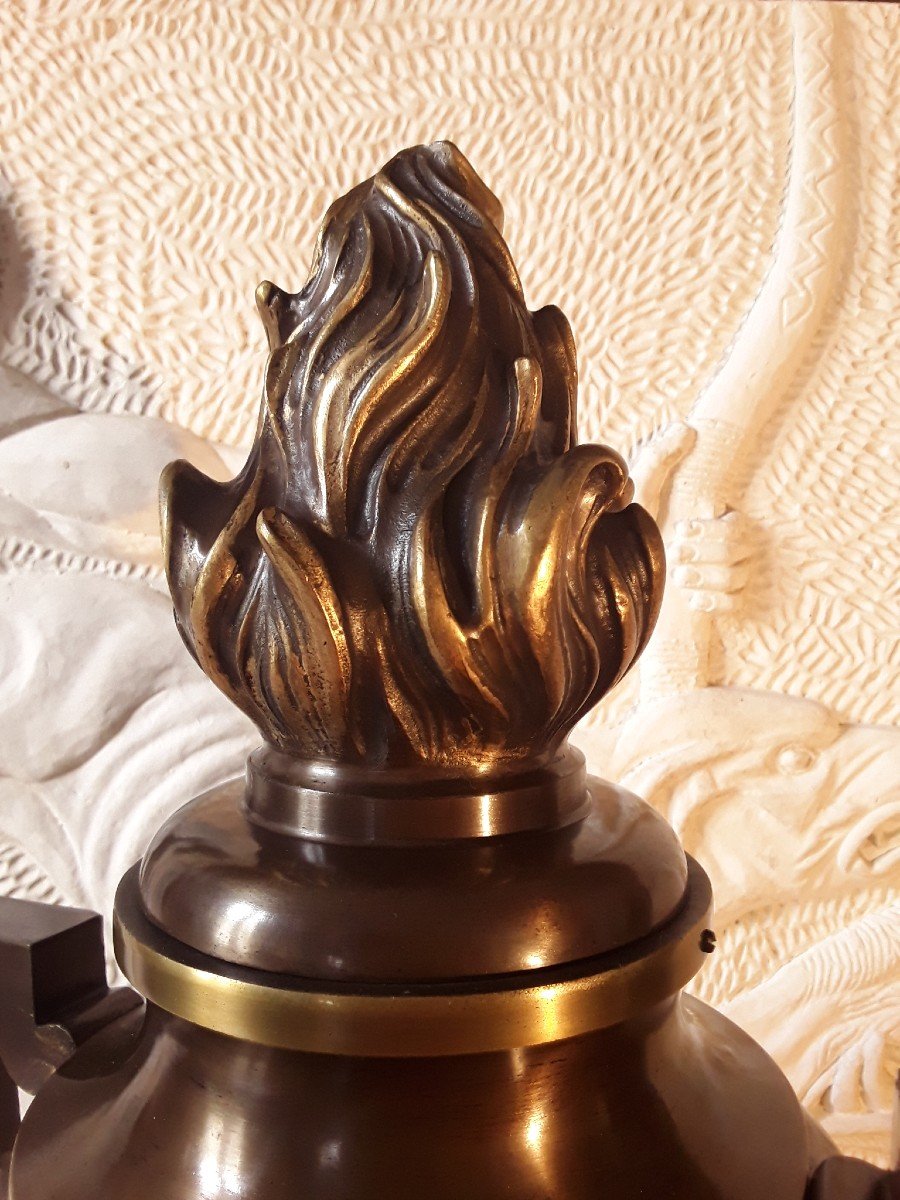 Important Bronze Vase Circa 1940. (h 61 Cm)-photo-2