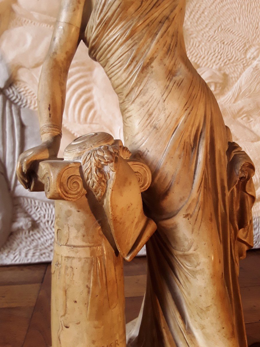 Plâtre Original XIX ème.  Sapho Par J. Pradier. -photo-7