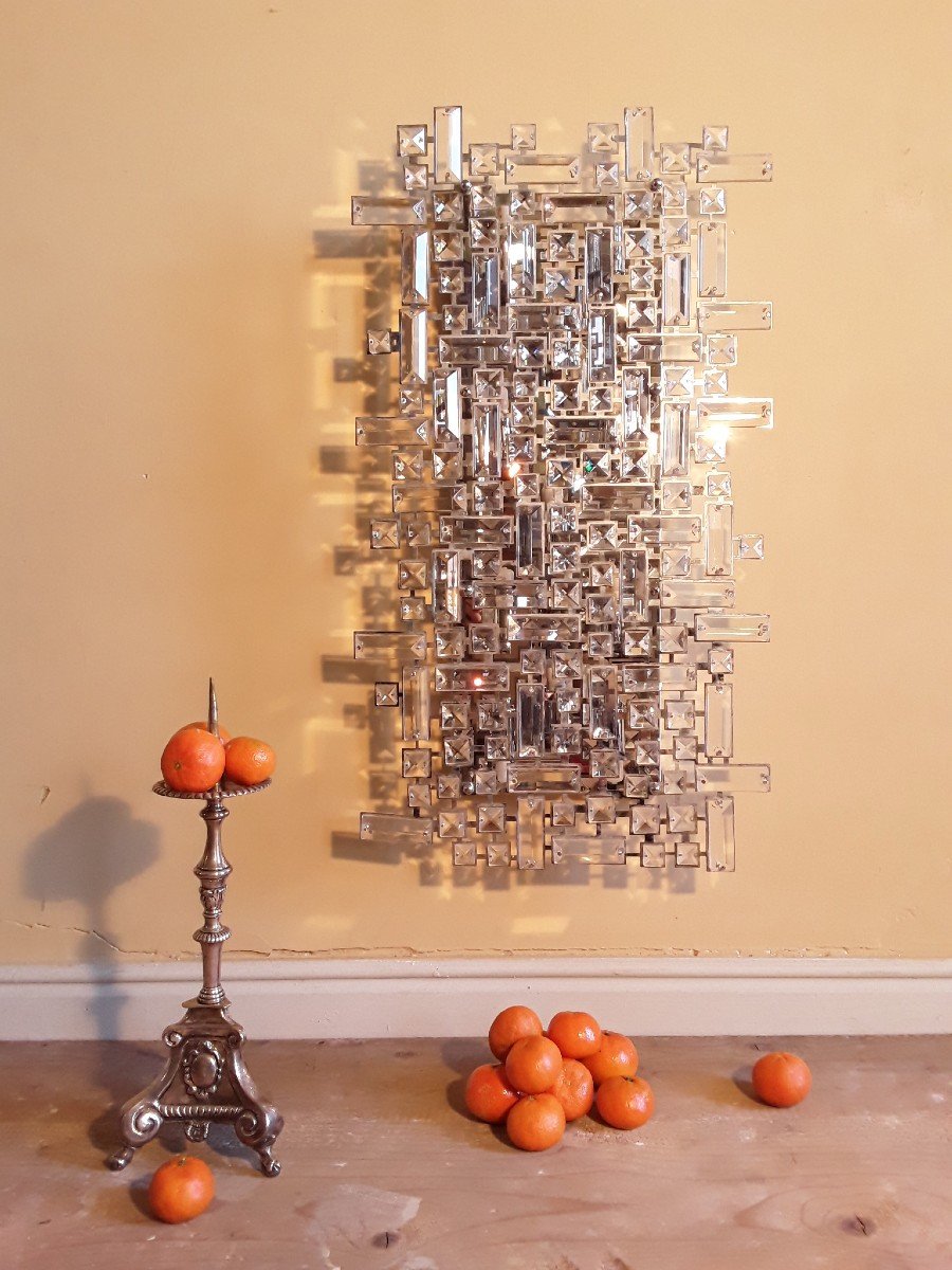 Large Vintage Wall Lamp. H 69 Cm.