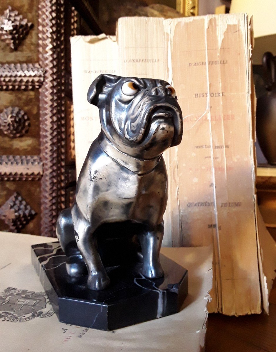 Bulldogs Art Déco. Signé Franjou.-photo-6