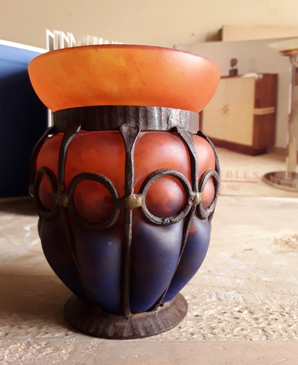 Vase Art Déco Par Delattre.-photo-4