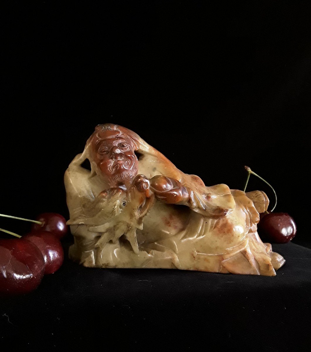 Soapstone Sculpture From The 19th Century. -photo-2