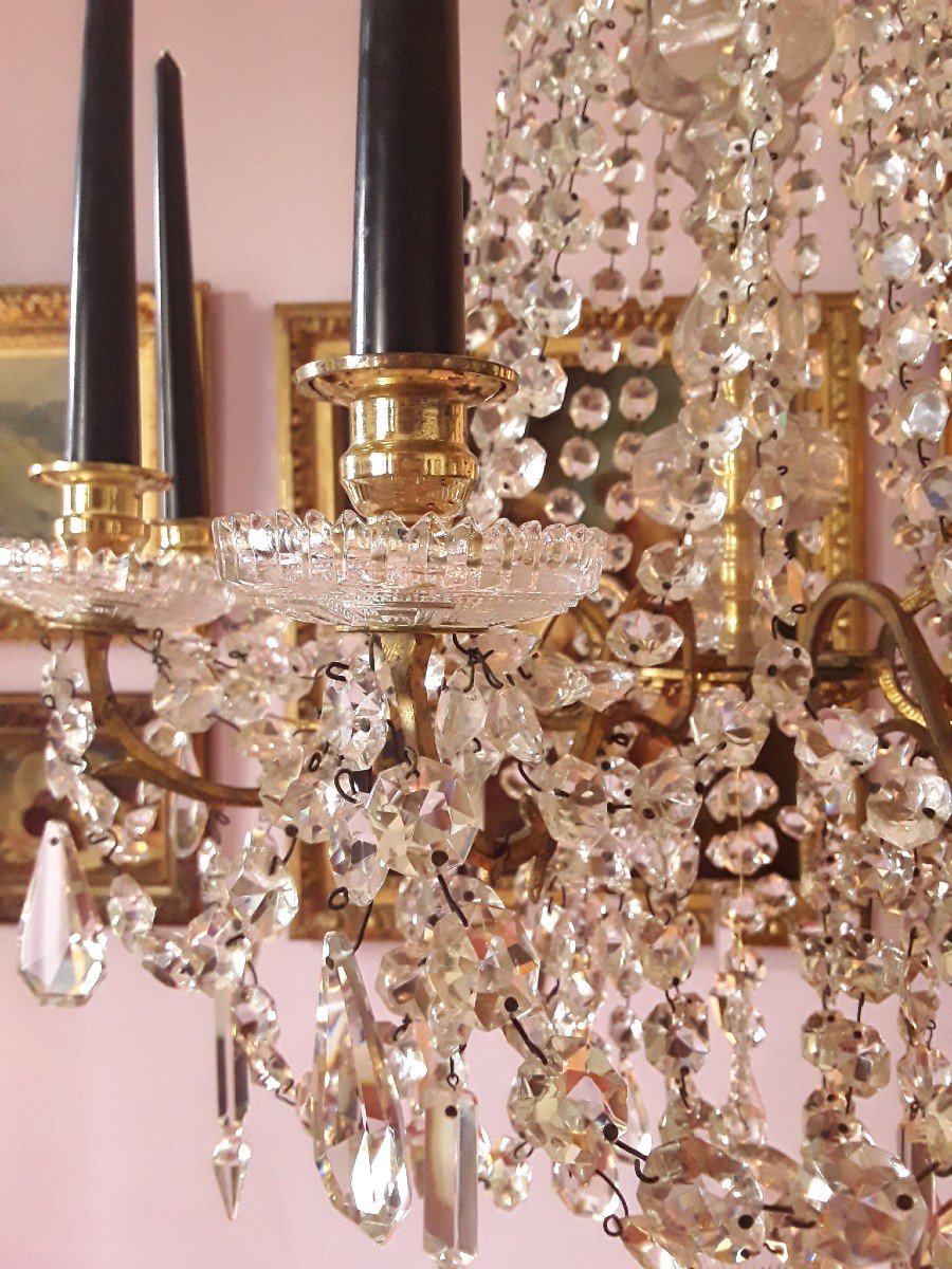 19th Century Crystal Chandelier. -photo-2