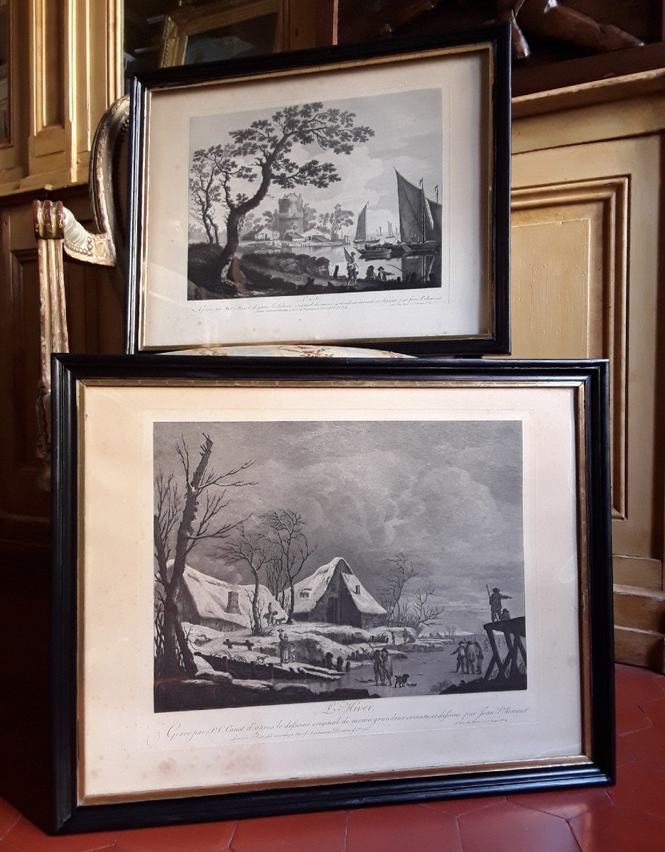 Paire De Gravures d'Après Jean Pillement .-photo-3
