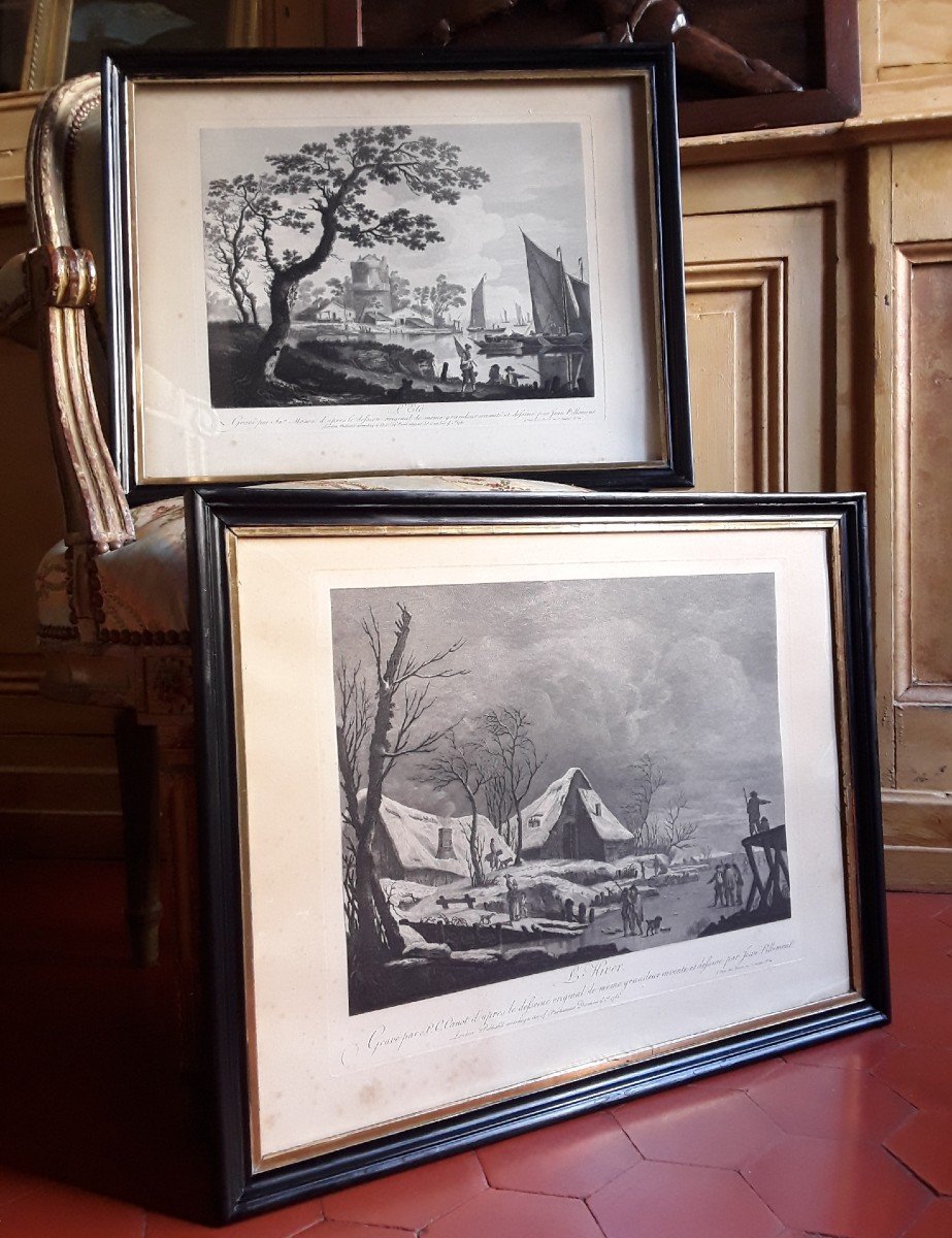 Paire De Gravures d'Après Jean Pillement .-photo-6