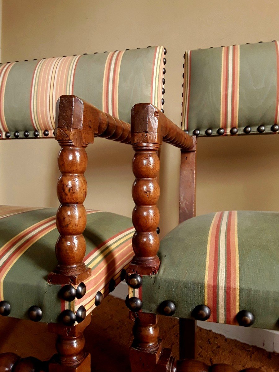 Pair Of Louis XIII Period Armchairs.-photo-1