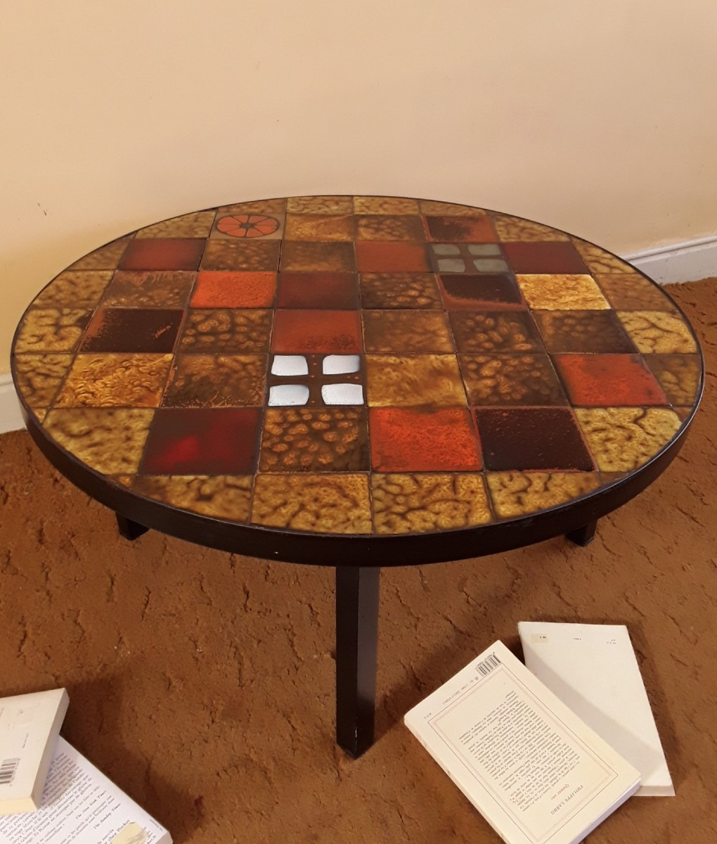 1960s Ceramic Coffee Table.-photo-5
