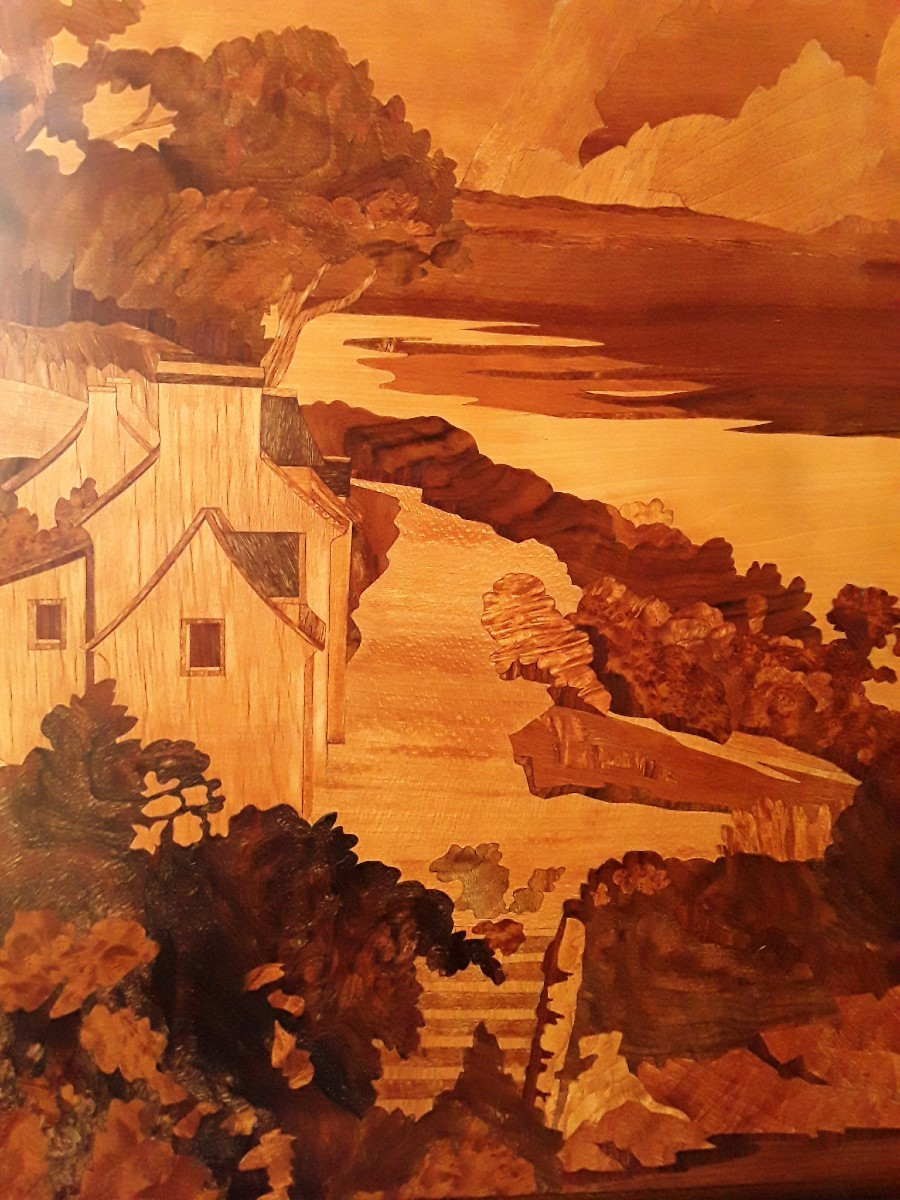 Large Marquetry Panel, Early 20th Century. -photo-3