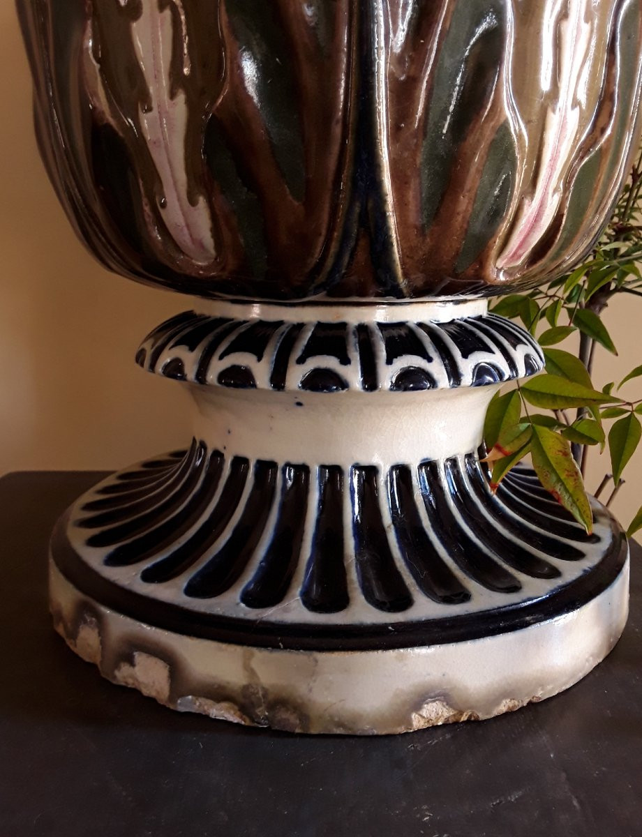 Grand Vase Médicis En Céramique. Diametre 49 Cm-photo-1