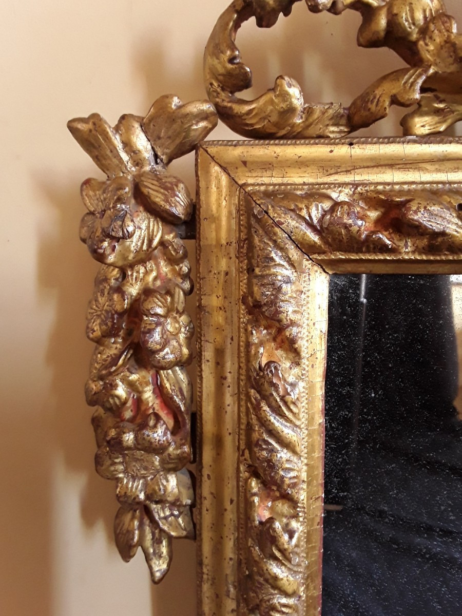 Gilded Wooden Mirror Circa 1700.-photo-4