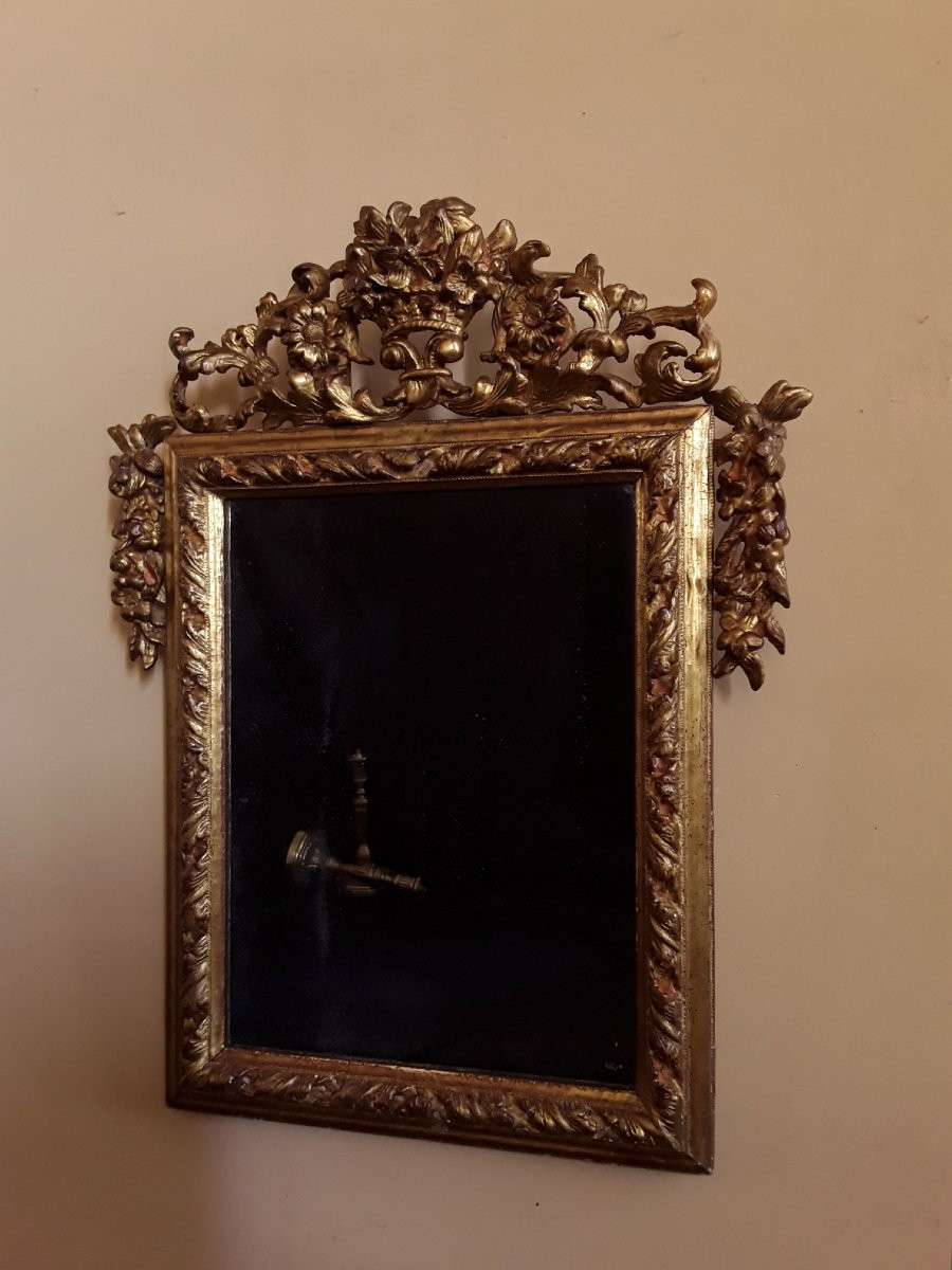 Gilded Wooden Mirror Circa 1700.-photo-1