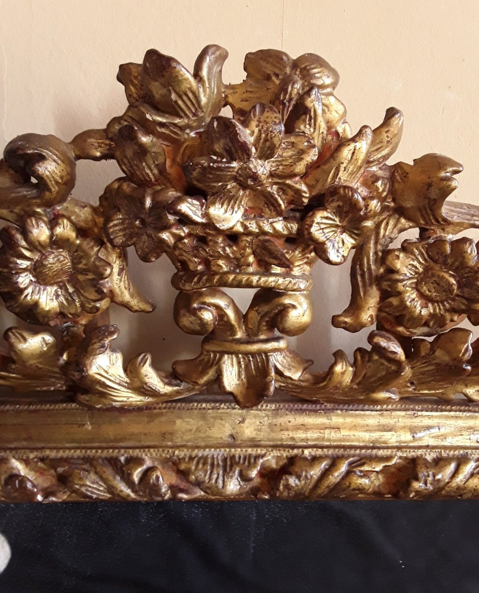 Gilded Wooden Mirror Circa 1700.-photo-3