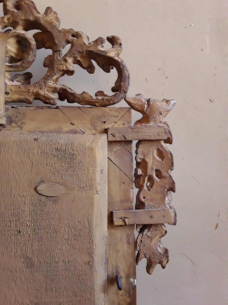 Gilded Wooden Mirror Circa 1700.-photo-6