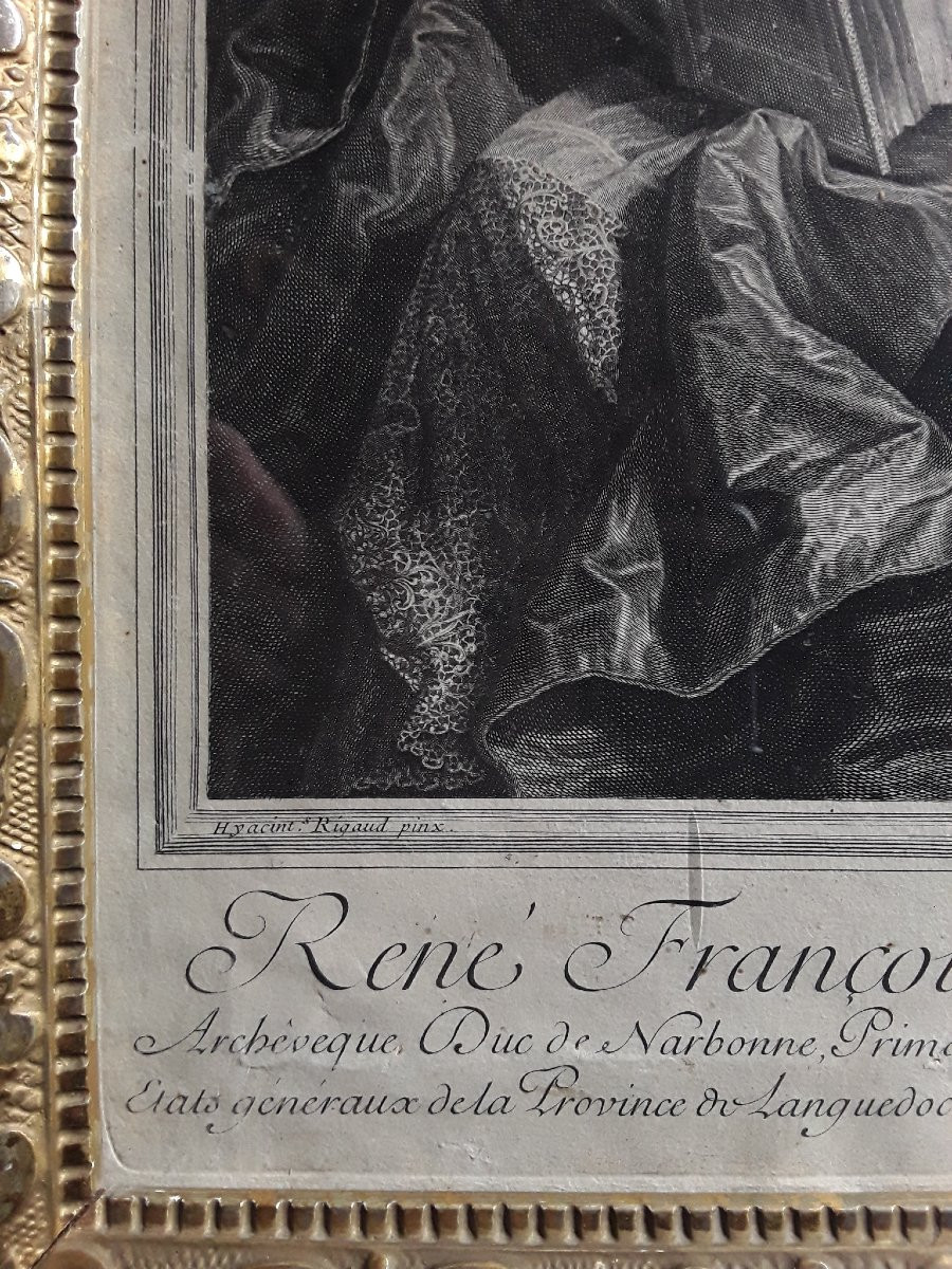 Portrait de Beauvau de Rivau d'après Hyacinthe Rigaud. 1727.-photo-3