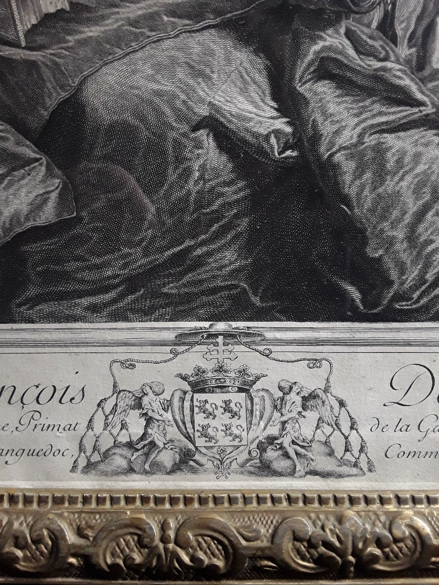 Portrait de Beauvau de Rivau d'après Hyacinthe Rigaud. 1727.-photo-4