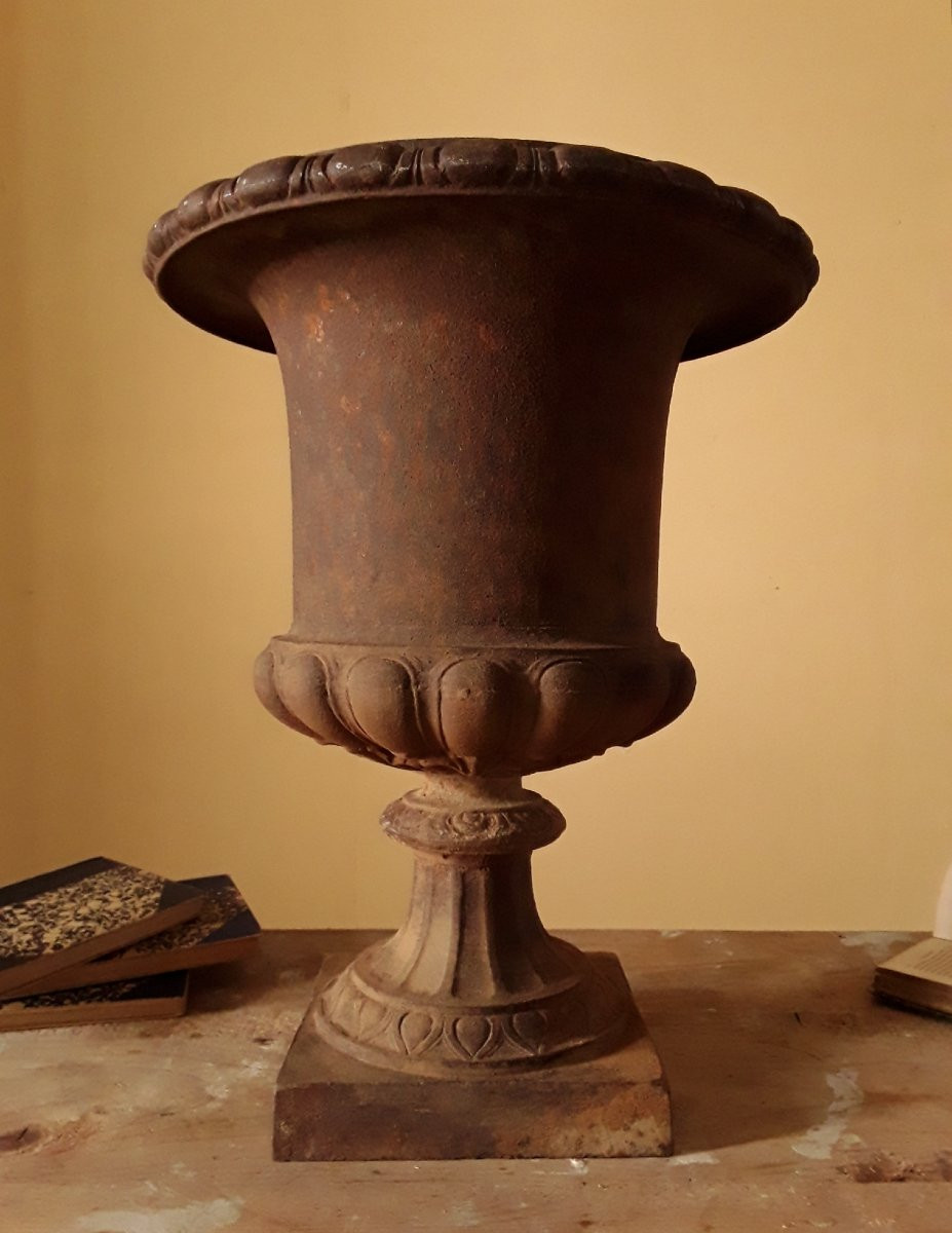 Pair Of 19th Century Medici Vases. H 46 Cm.-photo-7