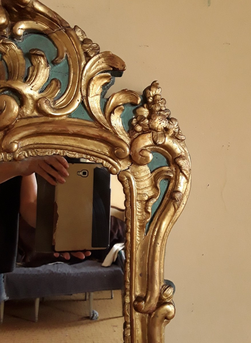 Small Provençal Mirror From The Louis XV Period. -photo-4