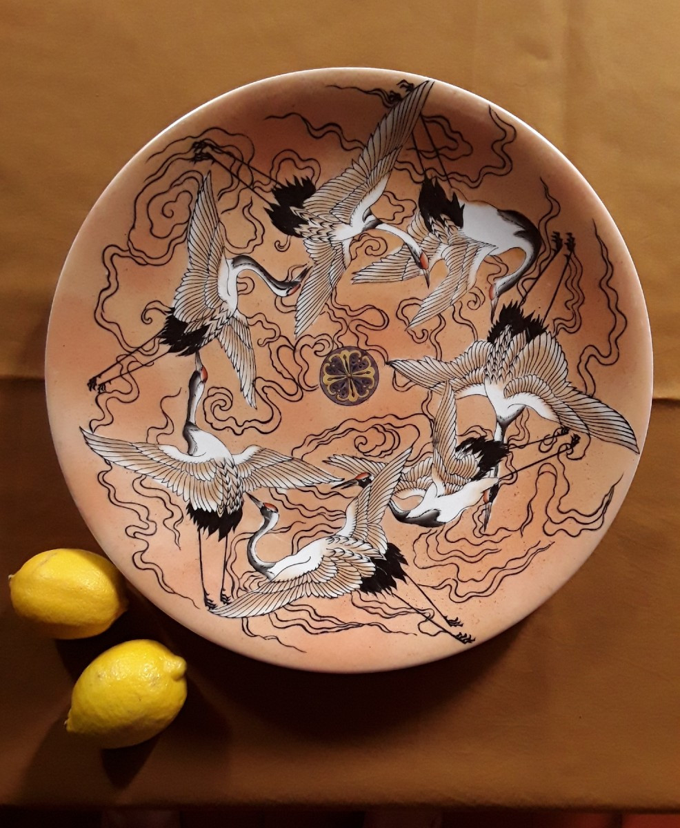 Large Porcelain Dish From Japan. -photo-2