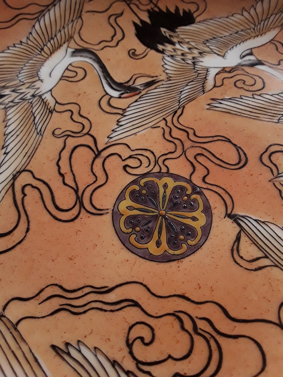 Large Porcelain Dish From Japan. -photo-3