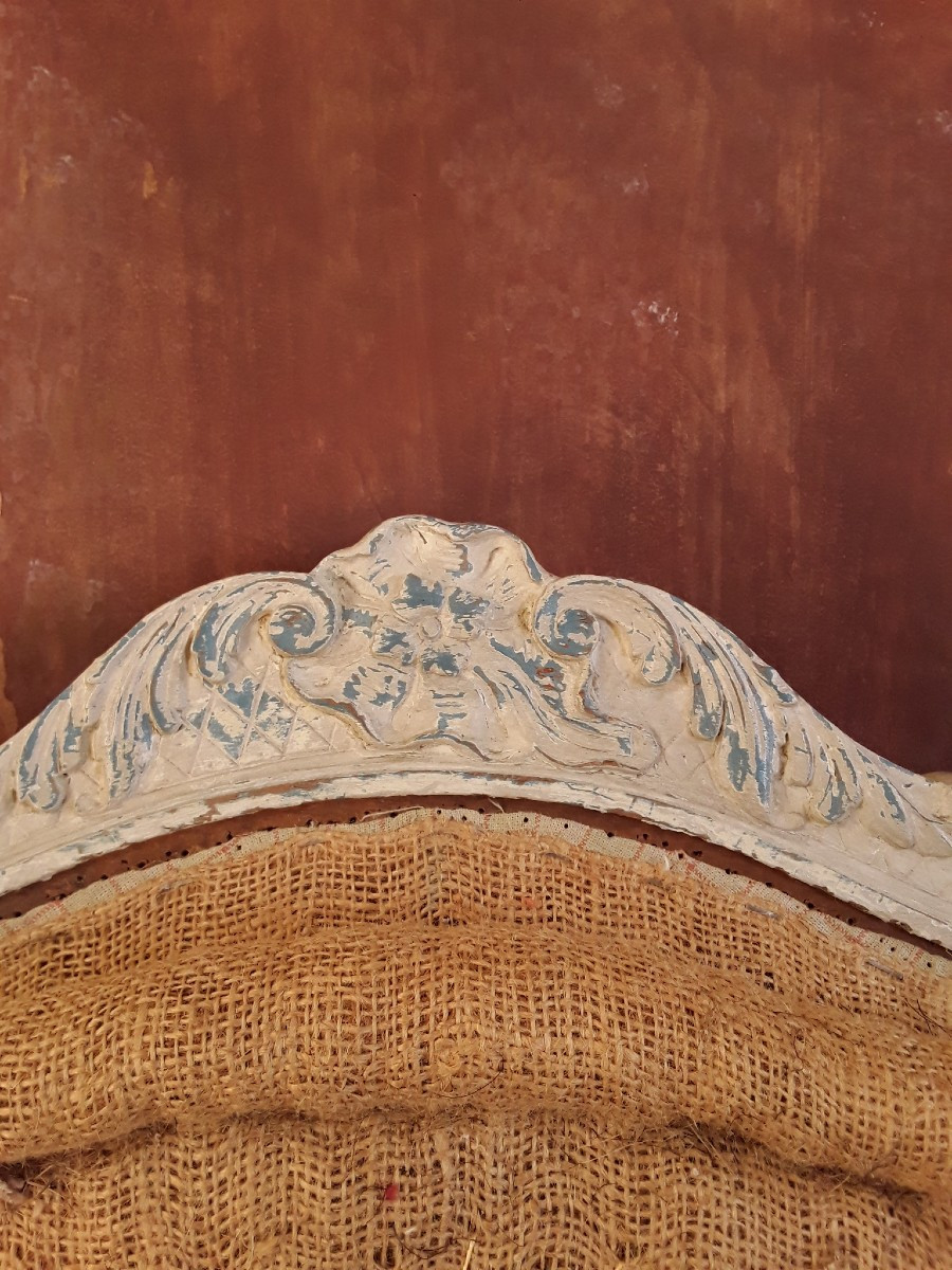 Importante paire de fauteuils de style Louis XV. -photo-1