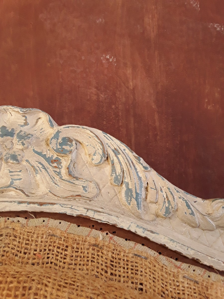 Importante paire de fauteuils de style Louis XV. -photo-3