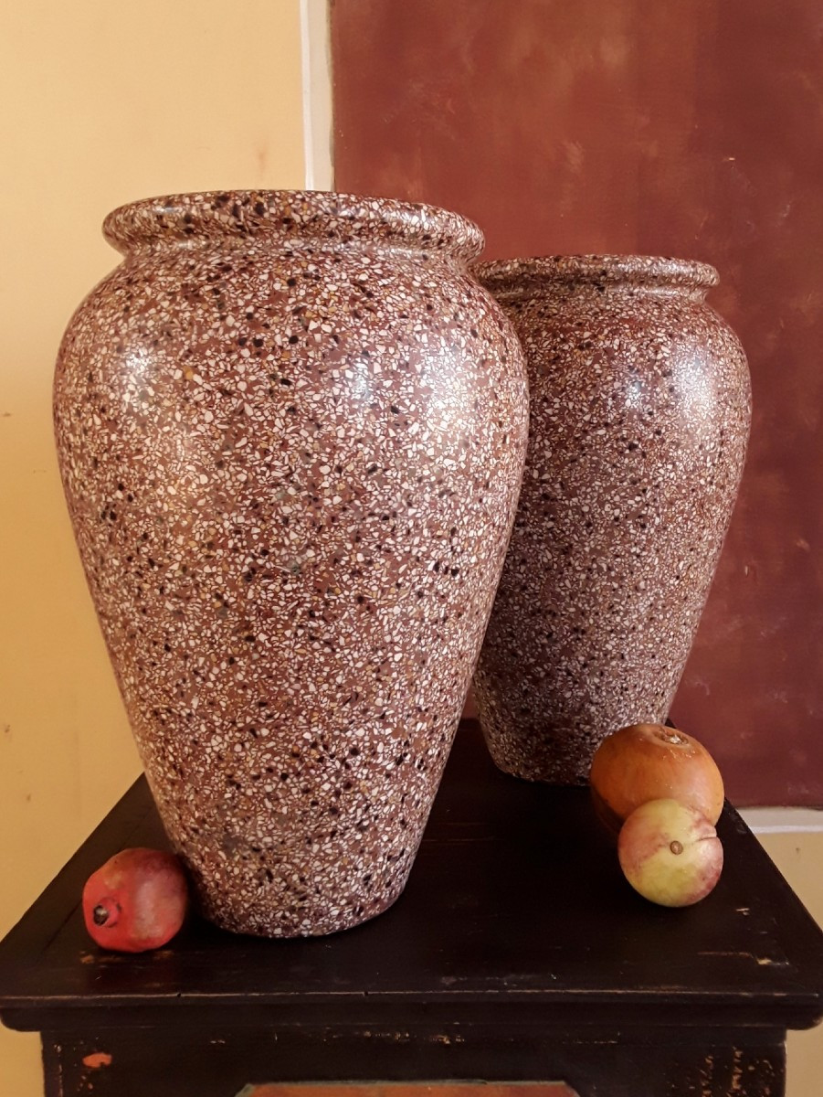 Important Pair Of Art Deco Period Vases. -photo-6