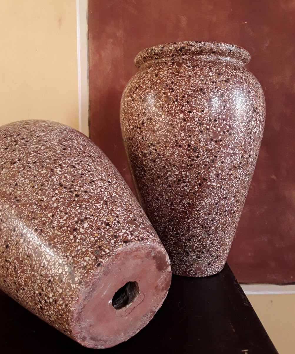 Important Pair Of Art Deco Period Vases. -photo-7