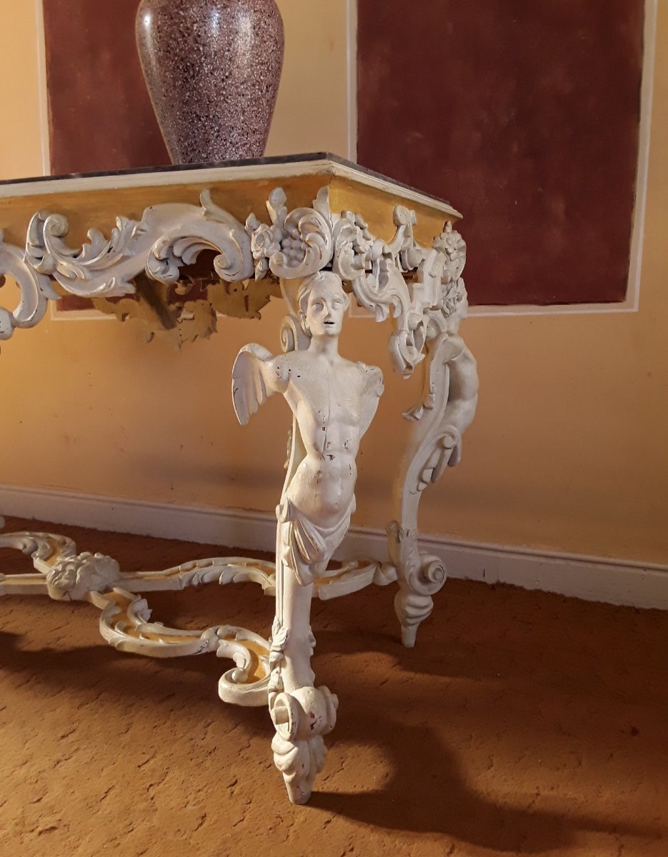 Important Console Table From The 19th Century. -photo-1
