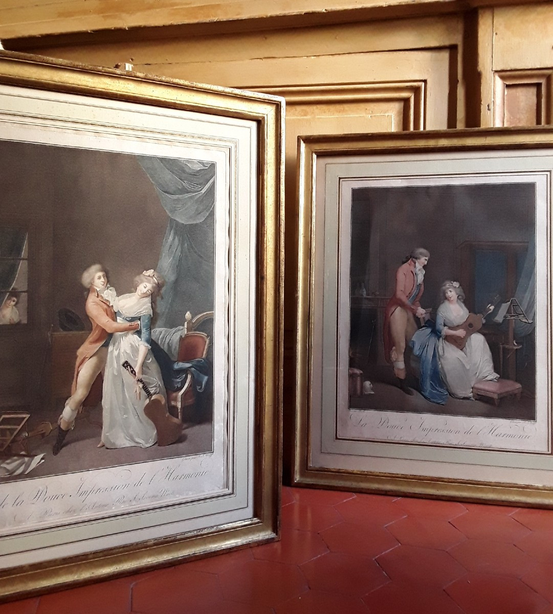 Pair Of Large Engravings After Léopold Boilly. 